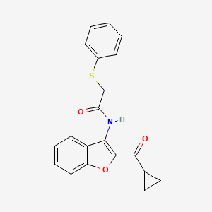 N-[2-(Cyclopropylcarbonyl)-1-benzofuran-3-yl]-2-(phenylsulfanyl)acetamide