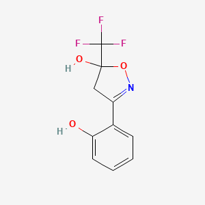 3-(2-Hydroxyphenyl)-5-(trifluoromethyl)-4,5-dihydro-1,2-oxazol-5-ol