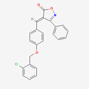 (4E)-4-{4-[(2-chlorobenzyl)oxy]benzylidene}-3-phenyl-1,2-oxazol-5(4H)-one