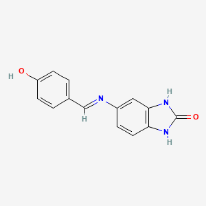 5-{[(Z)-(4-hydroxyphenyl)methylidene]amino}-1,3-dihydro-2H-benzimidazol-2-one