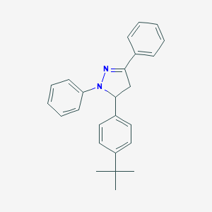 molecular formula C25H26N2 B115287 5-(4-Butylphenyl)-1,3-phenylpyrazoline CAS No. 152015-93-5