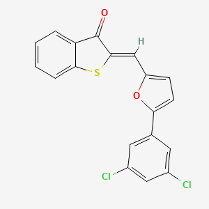 (2Z)-2-{[5-(3,5-dichlorophenyl)furan-2-yl]methylidene}-1-benzothiophen-3(2H)-one