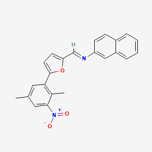 Furan, 2-(2,5-dimethyl-3-nitrophenyl)-5-[(2-naphthylimino)methyl]-