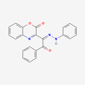 3-[(1Z)-2-oxo-2-phenyl-1-(2-phenylhydrazinylidene)ethyl]-2H-1,4-benzoxazin-2-one