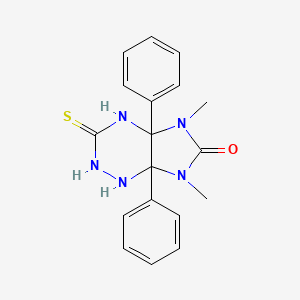 5,7-dimethyl-4a,7a-diphenyl-3-thioxooctahydro-6H-imidazo[4,5-e][1,2,4]triazin-6-one