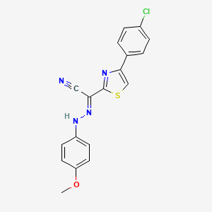 (2E)-[4-(4-chlorophenyl)-1,3-thiazol-2-yl][2-(4-methoxyphenyl)hydrazinylidene]ethanenitrile