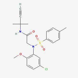 2-[N-(5-Chloro-2-methoxyphenyl)4-methylbenzenesulfonamido]-N-(2-methylbut-3-YN-2-YL)acetamide