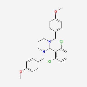 2-(2,6-Dichlorophenyl)-1,3-bis[(4-methoxyphenyl)methyl]-1,3-diazinane