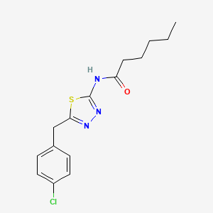 N-{5-[(4-Chlorophenyl)methyl]-1,3,4-thiadiazol-2-YL}hexanamide