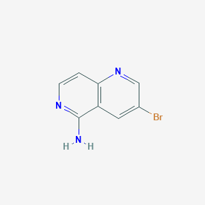 molecular formula C₈H₆BrN₃ B1152878 3-Bromo-1,6-naphthyridin-5-amine 