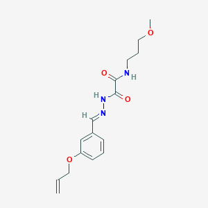 N-(3-methoxypropyl)-2-oxo-2-{(2E)-2-[3-(prop-2-en-1-yloxy)benzylidene]hydrazinyl}acetamide