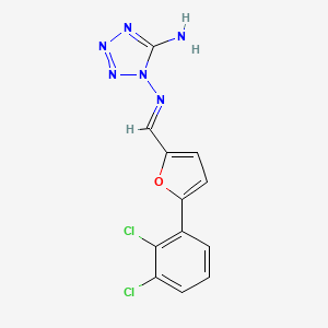 N~1~-{(E)-[5-(2,3-dichlorophenyl)furan-2-yl]methylidene}-1H-tetrazole-1,5-diamine