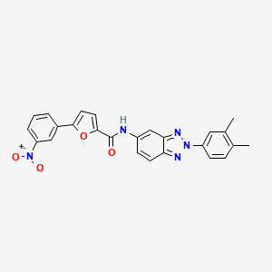 N-[2-(3,4-dimethylphenyl)-2H-benzotriazol-5-yl]-5-(3-nitrophenyl)furan-2-carboxamide