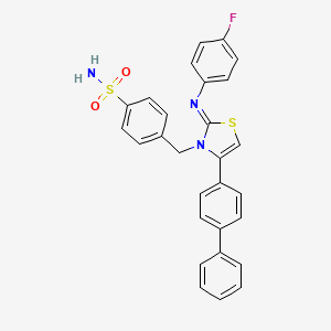 4-{[(2Z)-4-(biphenyl-4-yl)-2-[(4-fluorophenyl)imino]-1,3-thiazol-3(2H)-yl]methyl}benzenesulfonamide