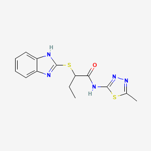 2-(1H-benzimidazol-2-ylsulfanyl)-N-(5-methyl-1,3,4-thiadiazol-2-yl)butanamide