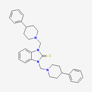 1,3-bis[(4-phenylpiperidin-1-yl)methyl]-1,3-dihydro-2H-benzimidazole-2-thione