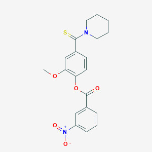 2-Methoxy-4-(piperidin-1-ylcarbonothioyl)phenyl 3-nitrobenzoate