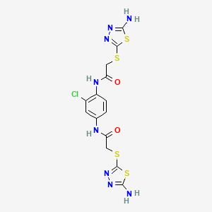 N,N'-(2-chlorobenzene-1,4-diyl)bis{2-[(5-amino-1,3,4-thiadiazol-2-yl)sulfanyl]acetamide}