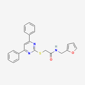 2-[(4,6-diphenylpyrimidin-2-yl)sulfanyl]-N-(furan-2-ylmethyl)acetamide