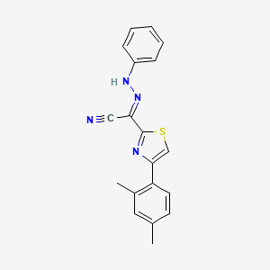 Acetonitrile, 2-[4-(2,4-dimethylphenyl)-2-thiazolyl)-2-phenylhydrazono-