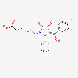 6-{3-hydroxy-5-(4-methylphenyl)-4-[(4-methylphenyl)carbonyl]-2-oxo-2,5-dihydro-1H-pyrrol-1-yl}hexanoic acid