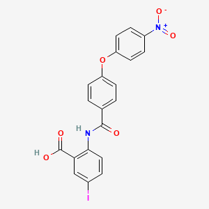 5-Iodo-2-({[4-(4-nitrophenoxy)phenyl]carbonyl}amino)benzoic acid