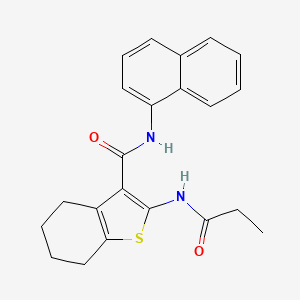 N-(naphthalen-1-yl)-2-(propanoylamino)-4,5,6,7-tetrahydro-1-benzothiophene-3-carboxamide