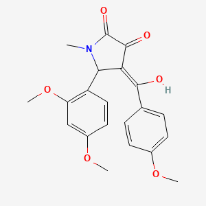 5-(2,4-dimethoxyphenyl)-3-hydroxy-4-[(4-methoxyphenyl)carbonyl]-1-methyl-1,5-dihydro-2H-pyrrol-2-one