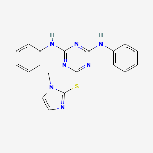 6-(1-methylimidazol-2-yl)sulfanyl-2-N,4-N-diphenyl-1,3,5-triazine-2,4-diamine