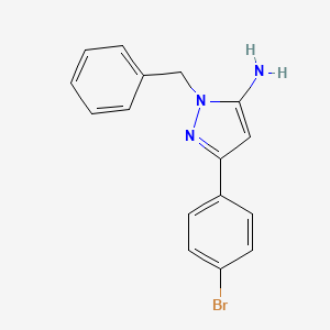 2-Benzyl-5-(4-bromophenyl)pyrazol-3-amine