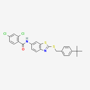 N-{2-[(4-tert-butylbenzyl)sulfanyl]-1,3-benzothiazol-6-yl}-2,4-dichlorobenzamide