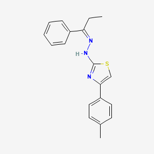 4-(4-methylphenyl)-2-[(2Z)-2-(1-phenylpropylidene)hydrazinyl]-1,3-thiazole