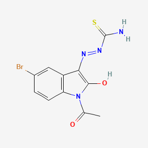 (2Z)-2-(1-acetyl-5-bromo-2-oxo-1,2-dihydro-3H-indol-3-ylidene)hydrazinecarbothioamide