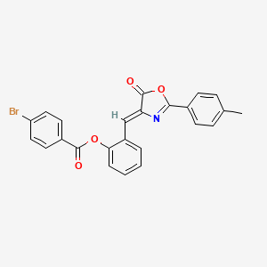 2-{(Z)-[2-(4-methylphenyl)-5-oxo-1,3-oxazol-4(5H)-ylidene]methyl}phenyl 4-bromobenzoate