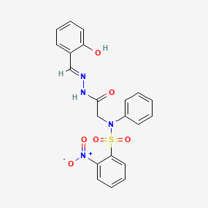 N-({N'-[(E)-(2-Hydroxyphenyl)methylidene]hydrazinecarbonyl}methyl)-2-nitro-N-phenylbenzene-1-sulfonamide