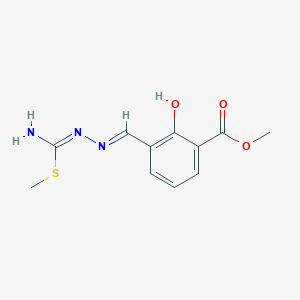 methyl 3-[(E)-{(2Z)-[amino(methylsulfanyl)methylidene]hydrazinylidene}methyl]-2-hydroxybenzoate