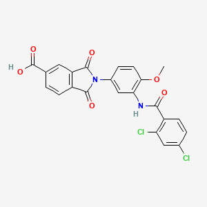 2-(3-{[(2,4-dichlorophenyl)carbonyl]amino}-4-methoxyphenyl)-1,3-dioxo-2,3-dihydro-1H-isoindole-5-carboxylic acid