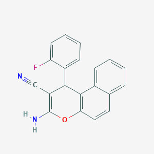 3-Amino-1-(2-fluorophenyl)-1H-benzo[f]chromene-2-carbonitrile