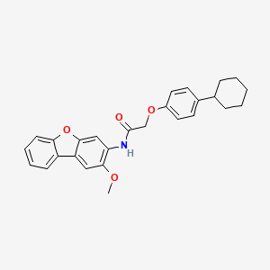 2-(4-cyclohexylphenoxy)-N-(2-methoxydibenzo[b,d]furan-3-yl)acetamide