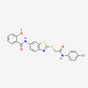 N-[2-({2-[(4-bromophenyl)amino]-2-oxoethyl}sulfanyl)-1,3-benzothiazol-6-yl]-2-methoxybenzamide