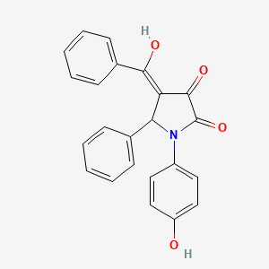 (4Z)-1-(4-hydroxyphenyl)-4-[hydroxy(phenyl)methylidene]-5-phenylpyrrolidine-2,3-dione