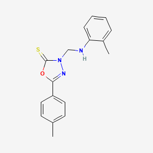 5-(4-methylphenyl)-3-{[(2-methylphenyl)amino]methyl}-1,3,4-oxadiazole-2(3H)-thione