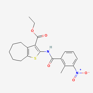 ethyl 2-{[(2-methyl-3-nitrophenyl)carbonyl]amino}-5,6,7,8-tetrahydro-4H-cyclohepta[b]thiophene-3-carboxylate