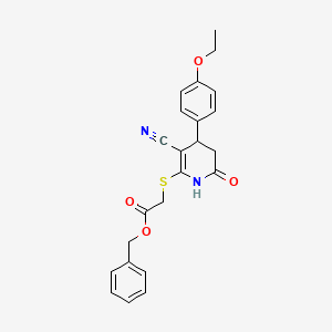 Benzyl {[3-cyano-4-(4-ethoxyphenyl)-6-oxo-1,4,5,6-tetrahydropyridin-2-yl]sulfanyl}acetate