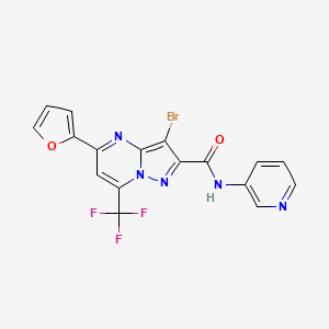 3-bromo-5-(furan-2-yl)-N-(pyridin-3-yl)-7-(trifluoromethyl)pyrazolo[1,5-a]pyrimidine-2-carboxamide