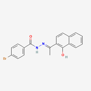 4-bromo-N'-[(1E)-1-(1-hydroxynaphthalen-2-yl)ethylidene]benzohydrazide