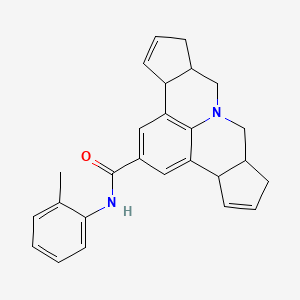 N-(2-methylphenyl)-3b,6,6a,7,9,9a,10,12a-octahydrocyclopenta[c]cyclopenta[4,5]pyrido[3,2,1-ij]quinoline-2-carboxamide