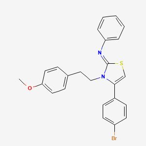 N-[(2Z)-4-(4-bromophenyl)-3-[2-(4-methoxyphenyl)ethyl]-1,3-thiazol-2(3H)-ylidene]aniline