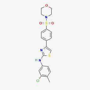 N-(3-chloro-4-methylphenyl)-4-[4-(morpholin-4-ylsulfonyl)phenyl]-1,3-thiazol-2-amine