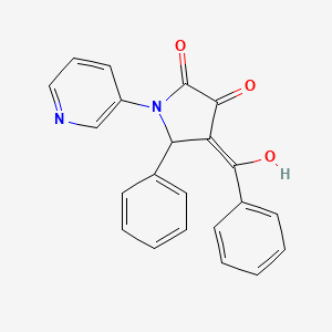 3-hydroxy-5-phenyl-4-(phenylcarbonyl)-1-(pyridin-3-yl)-1,5-dihydro-2H-pyrrol-2-one